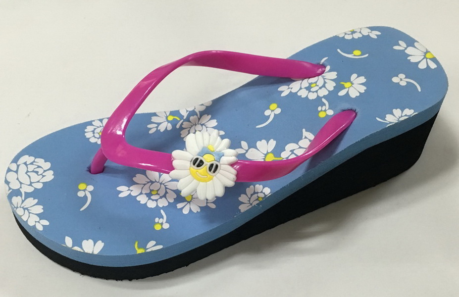 PVC strap EVA outsole high heel ladies EVA slippers wedges